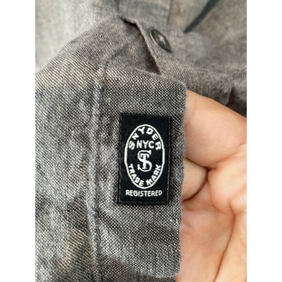 TODD SNYDER Men's 100% LINEN Casual Button Down Shirt Long Sleeve Grey Size XXL - Picture 2 of 9